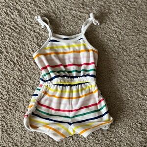Old Navy Kids Rainbow Striped Terry Romper